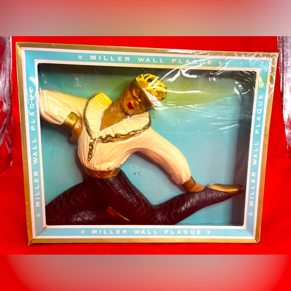 VINTAGE 1930’s MILLER HAND PAINTED WALL PLAQUE ART DECO